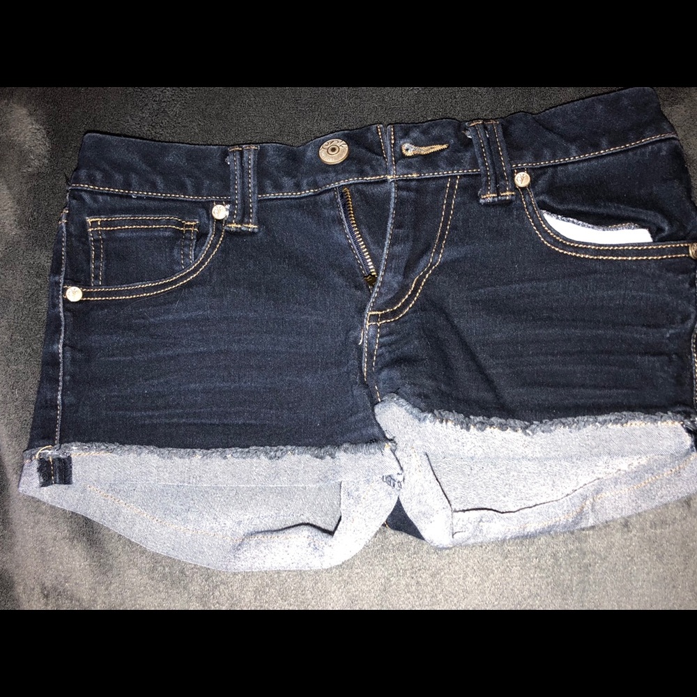 blue jean shorts